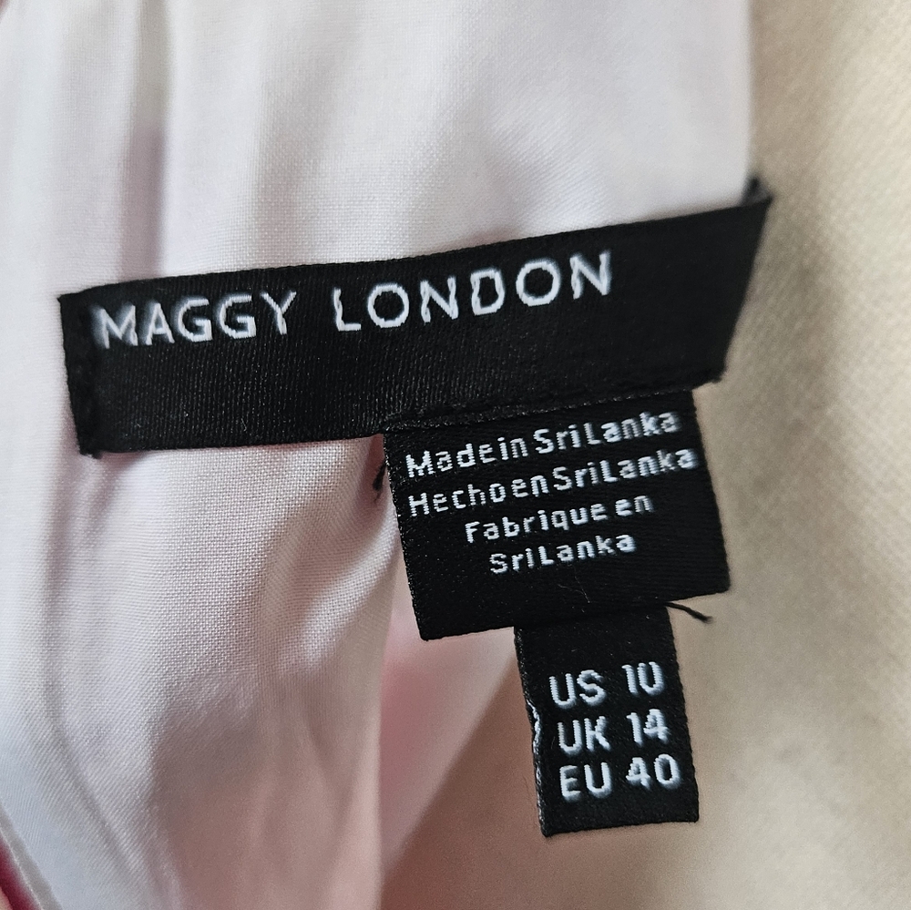 NWT Maggy London Criss-Cross Halter Tiered Maxi Dress, Size 10 - Picture 17 of 17